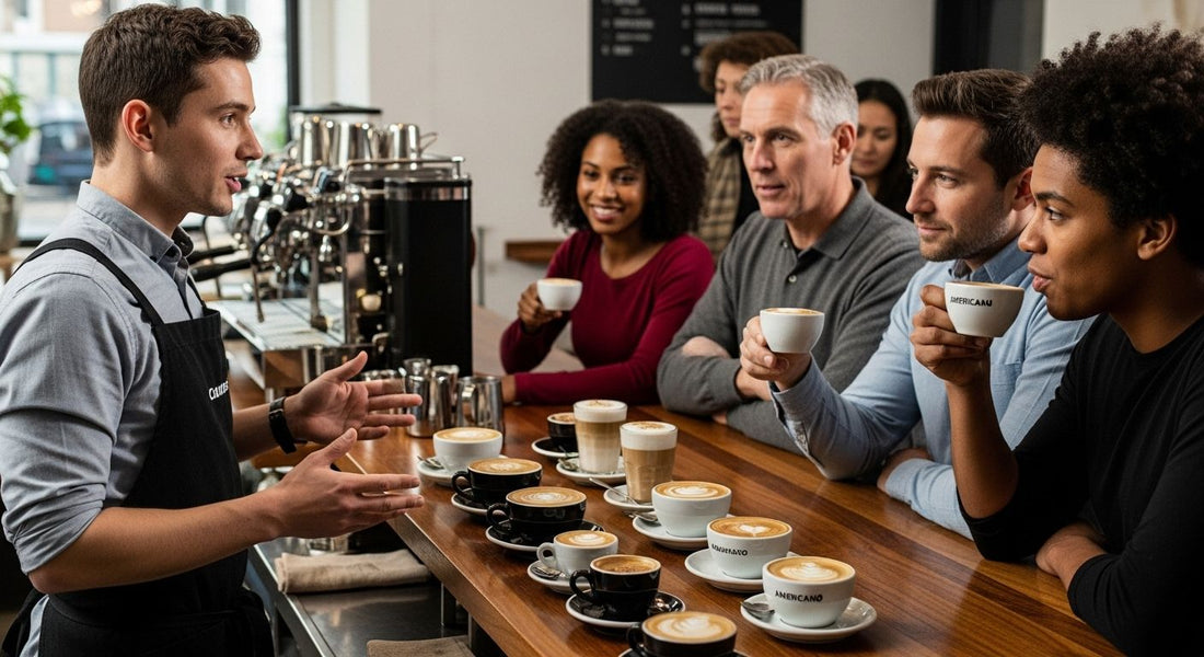 espresso drinks, coffee tasting, café scene